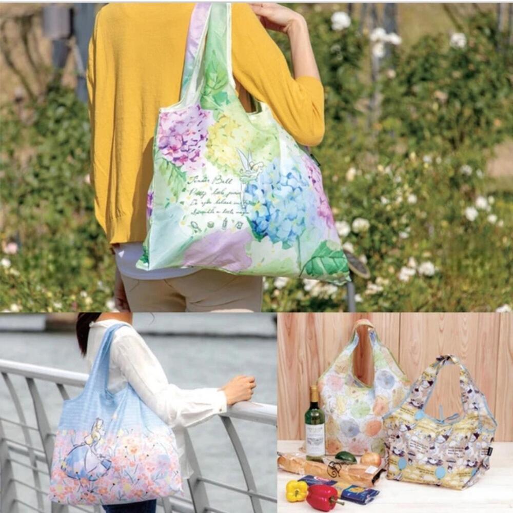 Disney Minnie Mouse Reusable Shopping Tote Bag, Compact Foldable Yellow Lemons - Picture 2 of 4